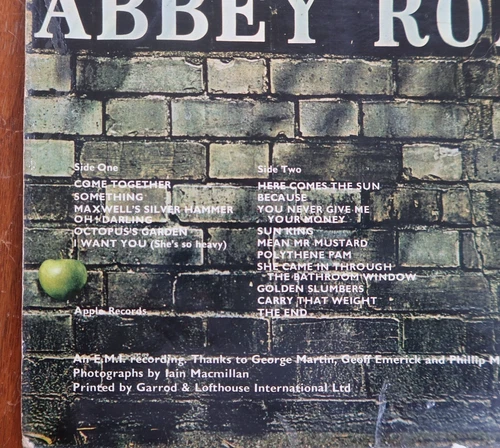 UK 1969 first press MISALIGNED APPLE-Beatles Abbey Road, No MAJESTY(-2/-1 ) read