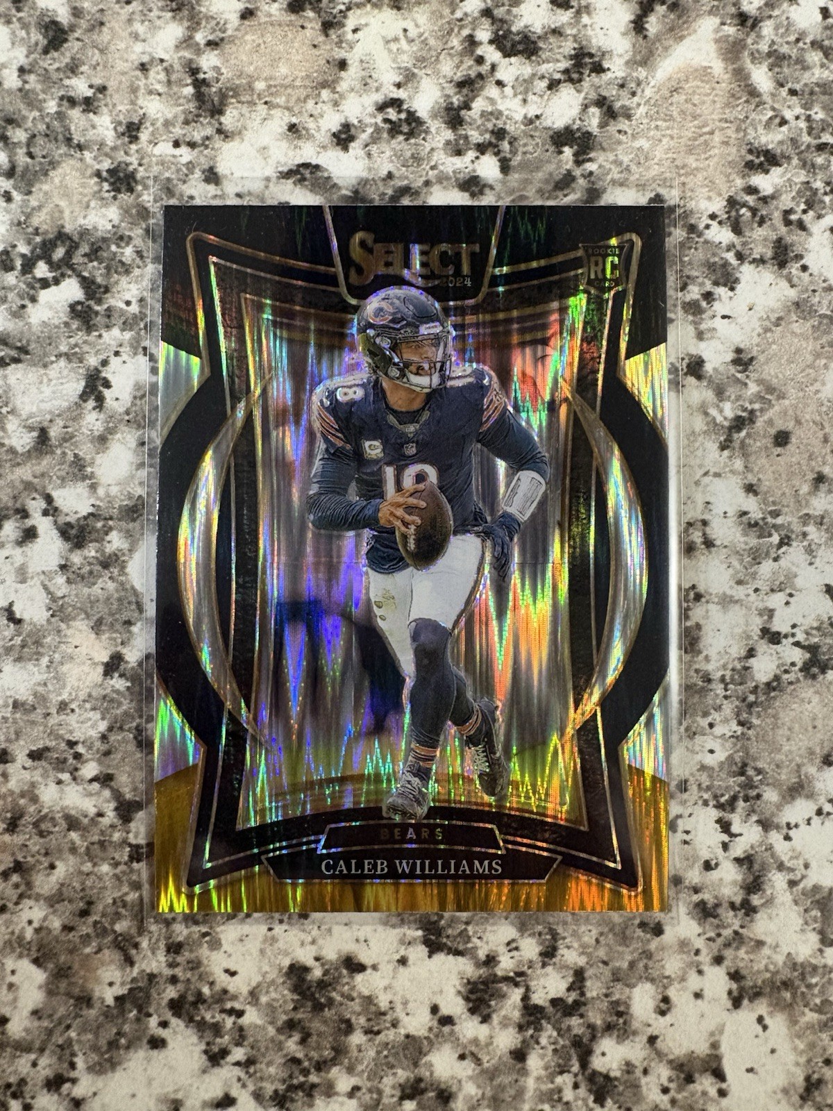 2024 Panini Select - Concourse Caleb Williams #25 Black & Gold Shock Prizm (RC)