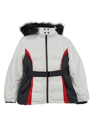 THREADBARE Winterjacke Damen Jacke Gr. DE 40 weiß-schwarz-rot Casual-Look