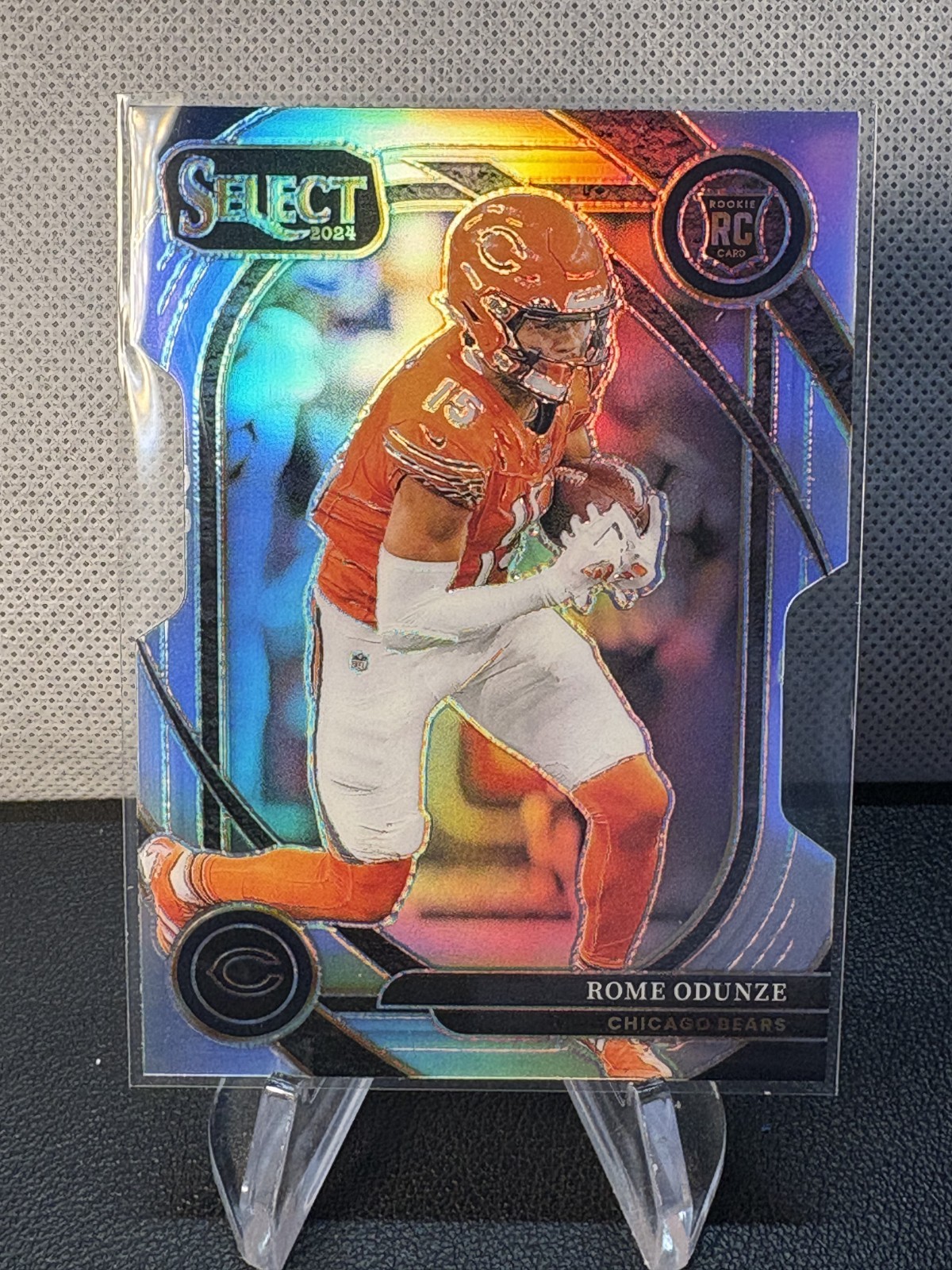 2024 Panini Select Rome Odunze Club Level #236 Silver Prizm Die-Cut (RC) Bears