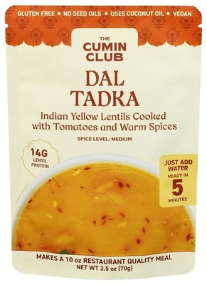 (Pack of 6) The Cumin Club Dal Tadka Indian Entree Prepared Dish 2.5 Oz