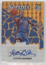 2019-20 Panini Mosaic Scripts Orange Prizm Stephon Marbury #SC-SMB Auto hs9