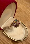 Antique 8K GOLD GEMSTONE PRINCESS HAREM RING RUBY EMERALD CITRINE Sz 5.25, 5g — photo 8