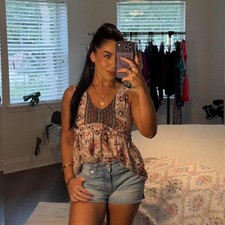 Flowy boho Babydoll Tank Top