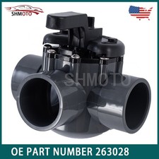 For Pentair 263028 Three Port Diverter Valve with 2" PVC Pipe - Grey