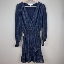 Michael Kors Dress M Black Smocked Witchy Goth Layered