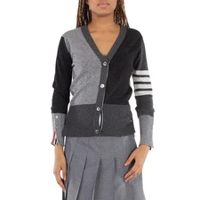 Thom Browne V-Neck Cashmere Funmix Cardigan
