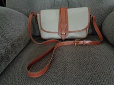 DOONEY  BOURKE All Weather Leather Equestrian Crossbody Bag in Bone  Tan USA