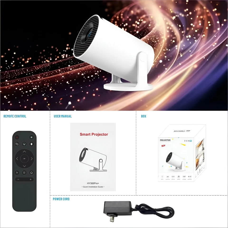 HY300 PRO Magcubic 4K Projector Smart HD Wifi Bluetooth HDMI Android Office Home - Image 4 of 4