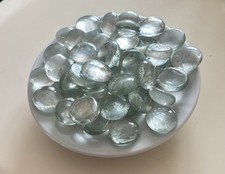 Vintage 50 x Klarglas Kieselsteine / Steine