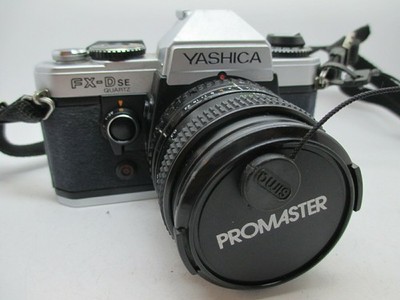 Yashica FX-D Quartz 35mm SLR Film Camera with Promaster 28MM F20.8 Lens