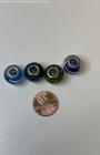 Silver tone Blue Green Patterned Beaded Charm Lot 11.9g — photo 2