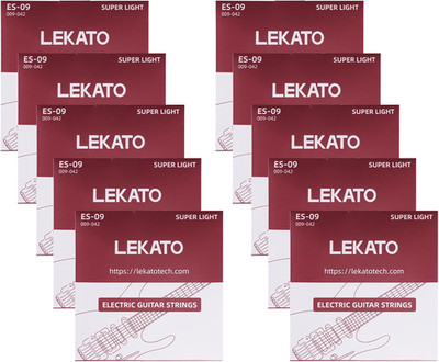 Nickel Plated Steel Coated Electric Guitar Strings 10 Set of 6 Hex (09-42)