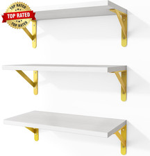Floating Shelves for Wall Wood Wall Mounted Shelves for Bedroom Bathroom Living