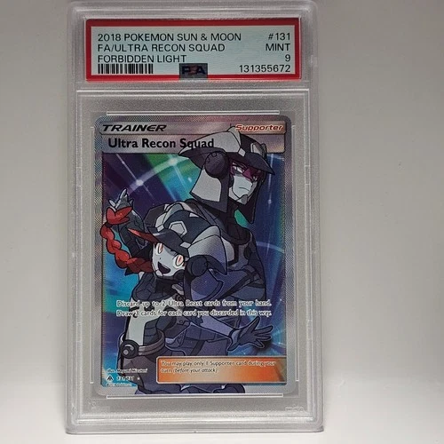 PSA 9 Ultra Recon Squad - Sun & Moon Forbidden Light Full Art FA - 131/131