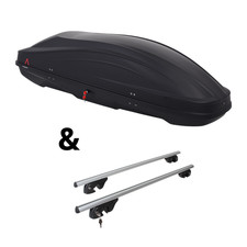 F&uuml;r Mercedes M-Klasse W163 - Dachtr&auml;ger Menabo Sherman & Dachbox Spark 420 Neu