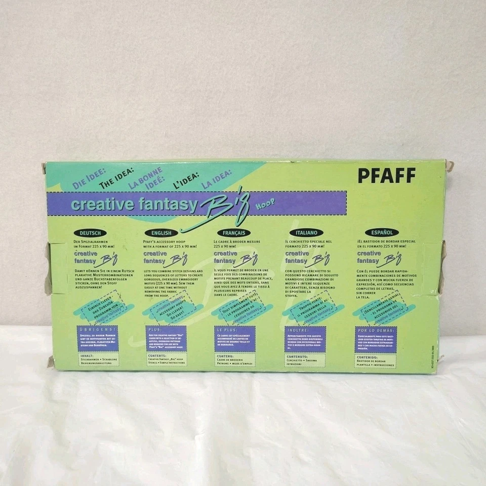 PFAFF Creative Fantasy Big Hoop 225 x 90 mm with Instruction Book Accessory - Image 3 of 4