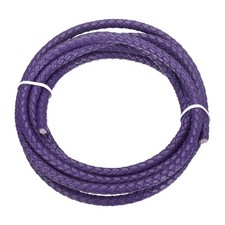 Braided Leather Cord, 6mmx2m Round Faux Leather Bolo String, Dark Purple