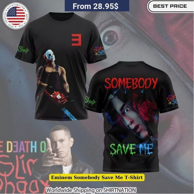 Eminem Somebody Save Me T-Shirt 3D All Over Printed HOT