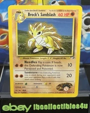 Pokémon Brock's Sandslash Gym Heroes 23/132 Rare WOTC 2000 NM NEVER PLAYED F/S