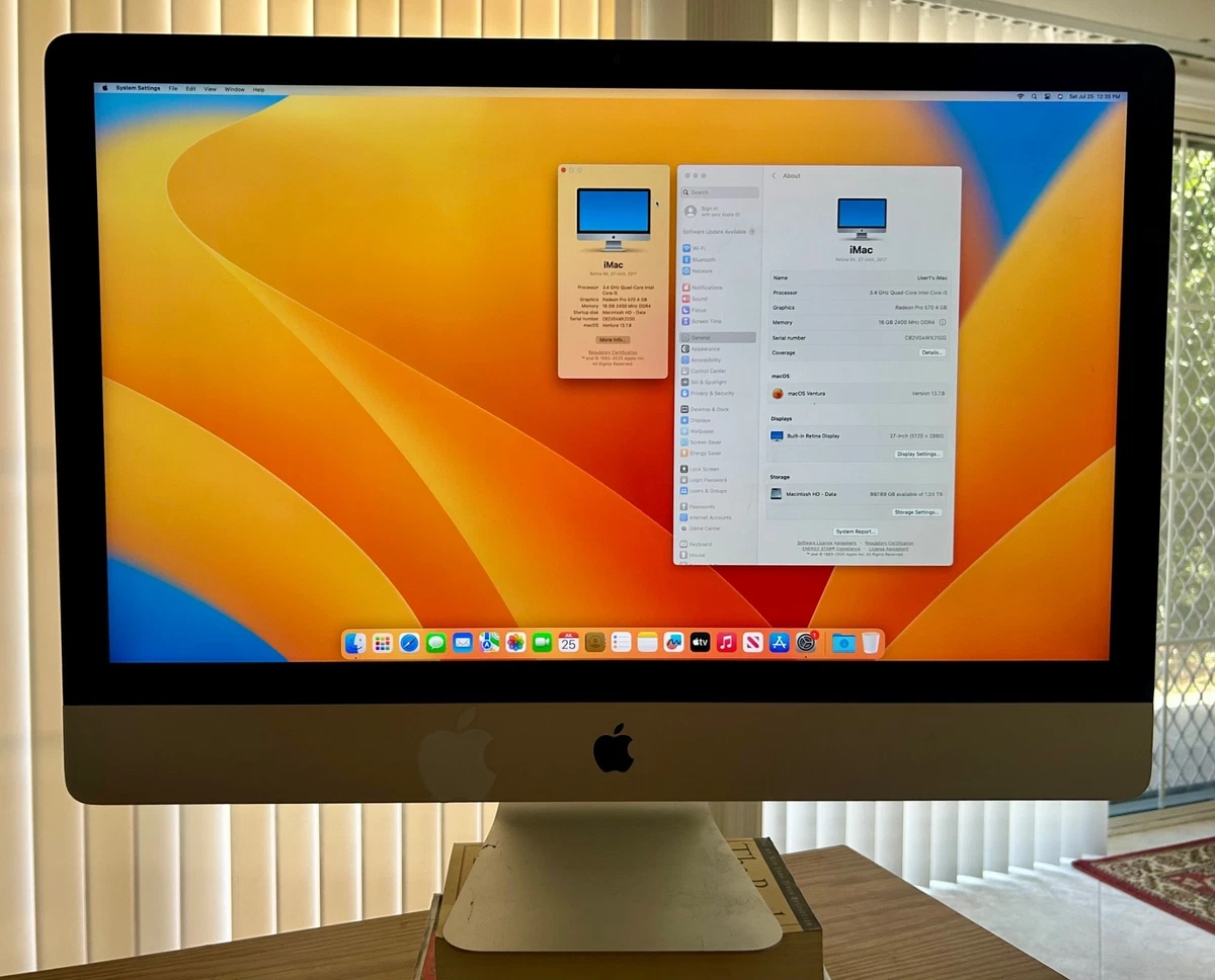 Apple iMac AMD Radeon Pro 570 2017 Release Year Apple Desktops