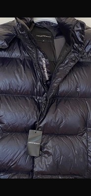 Emporio Armani Herren Daunenjacke Gr. 46 Winterjacke ORIGINAL dunkelblau