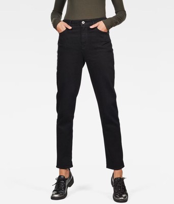 G-Star Damen Jeans 3301 High Straight 90's Ankle Jeans Schwarz W23 L30