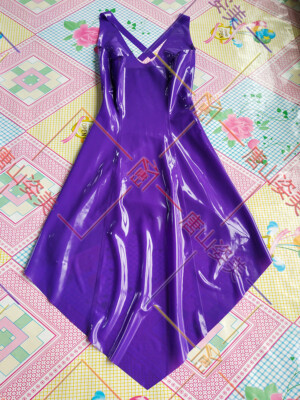 784 Purple Latex Gummi Dress Lace Up Open Back Irregular 0.4mm custom made | eBay 784 Purple Latex Gummi Dress Lace Up Open Back Irregular 0.4mm custom made | eBay