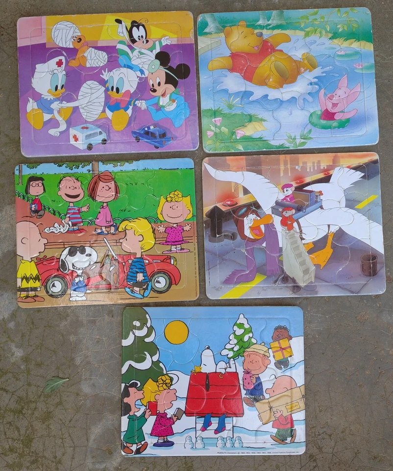 vintage lot  5 ancien puzzle - Photo 1/1