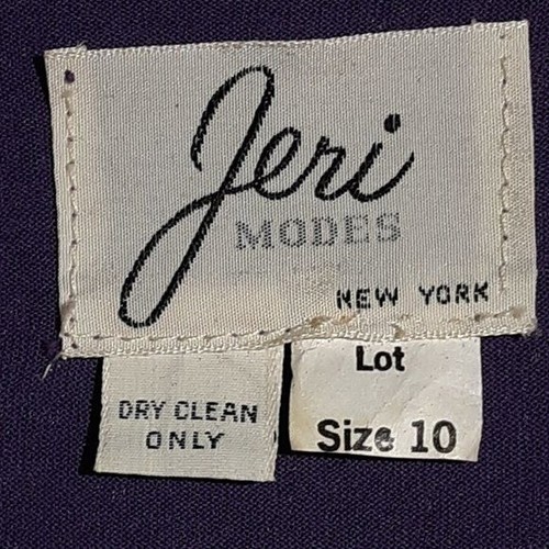 70s Jeri Modes Purple Wrap Top Shirtwaist Ruffle V-Neck Retro - Picture 7 of 7