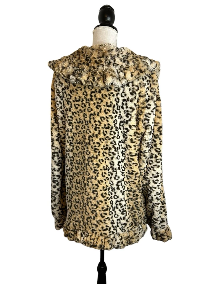 Abrigo Damselle de piel sintética con estampado de animales para mujer grande de gran tamaño glamuroso suave como la roca Foto 3 de 4