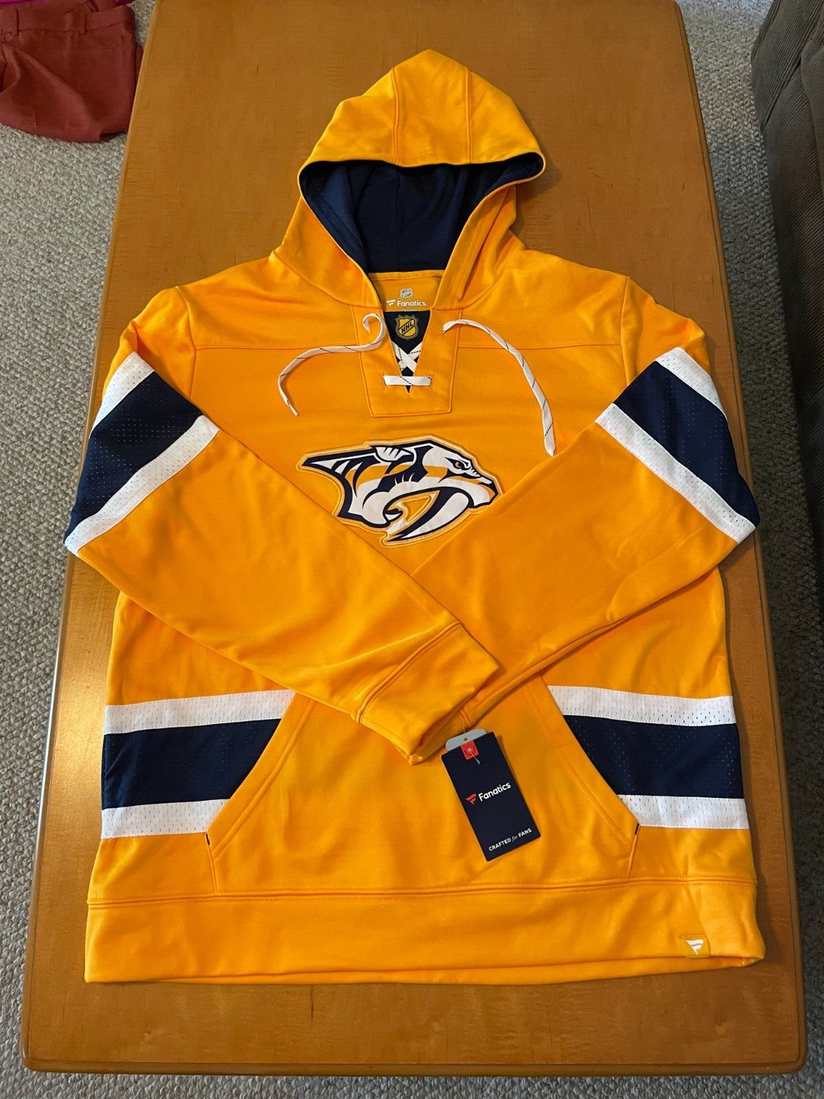 NWT MENS SIZE XL NASHVILLE PREDATORS POWERPLAY FLEECE HOODIE. AUTHENTIC NHL.  - Body Logic