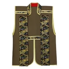 Samurai cosplay Jinbaori brown Jacket armoured wear feudal warlord kimono New