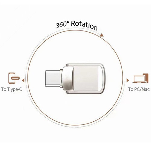 Mini Type C Ultra Dual USB Flash Drives USB 3.0 & Type C Memory Stick Pendri _cn - Afbeelding 6 van 7