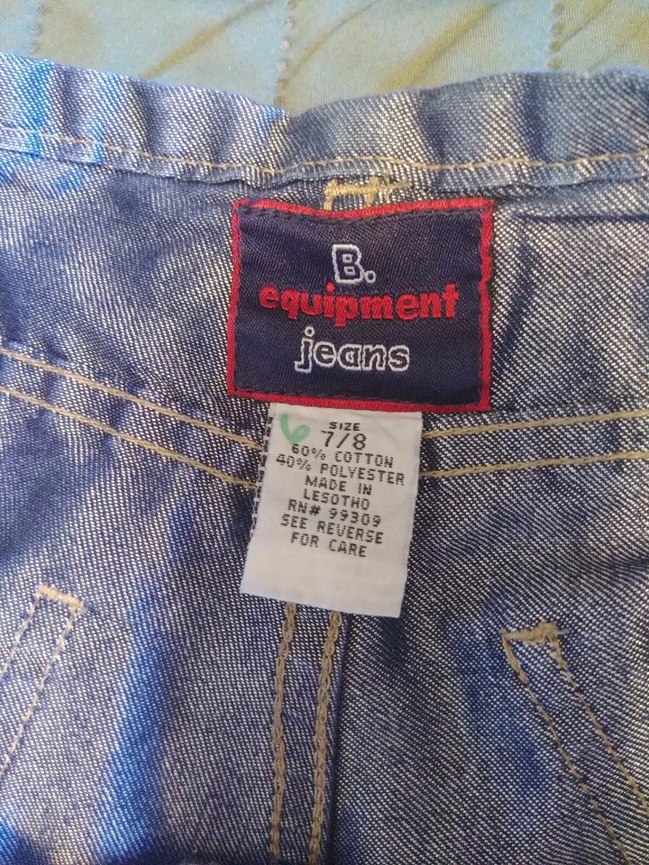 B. Pantalones Cortos Jean EQUIPMENT Azul Talla 7/8, Botón, Brillante, #2094 Foto 3 de 4