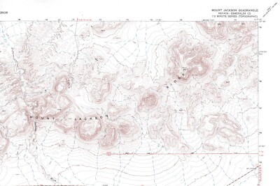 Mount Jackson, Nevada 1968 Vintage USGS Topo Map 7.5 Quadrangle Topographic