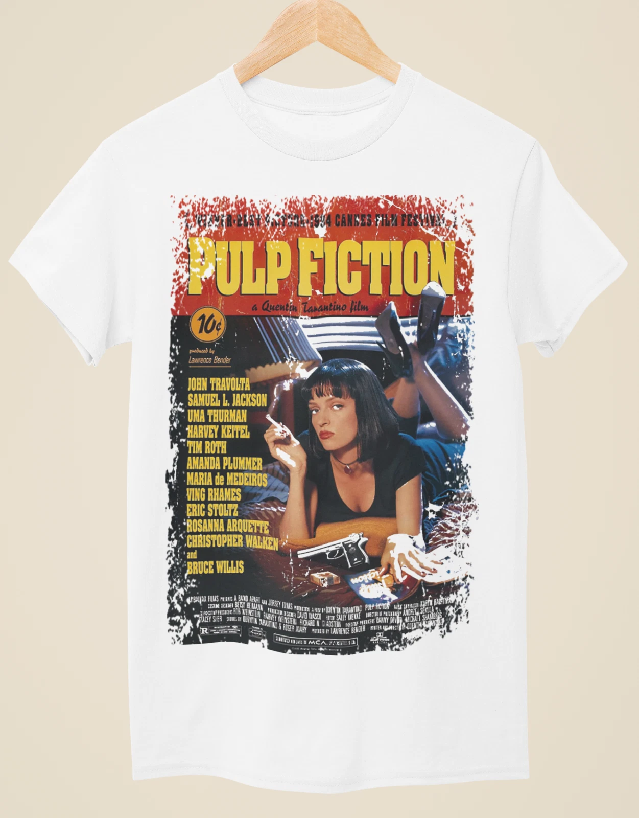 Pulp Fiction - Movie Poster Inspired Unisex White T-Shirt
Opens in a new window or tab