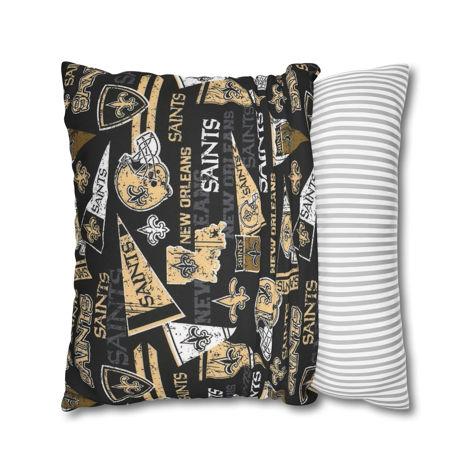 New Orleans Saints Spun Square Throw Pillowcase