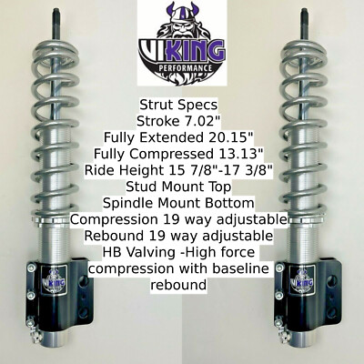 1987-1993 Mustang Viking Double Adjustable Front Struts V8 Spindle J413HB-400