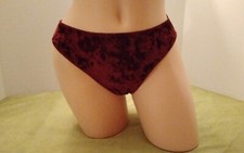 Panties Vintage 1997 VICTORIA'S SECRET Burgandy VELVET Bikini Panties Size Med