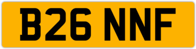 BENN BEN  BENNY BENS BENJAMIN 3x3 PRIVATE REGISTRATION CAR NUMBER PLATE B26 NNF