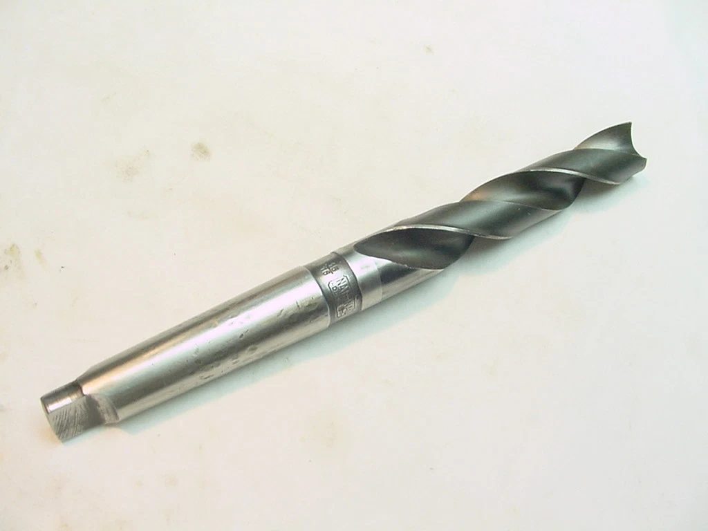 NATIONAL 15 16 INCH TWIST DRILL WITH 3 MORSE TAPER HSS FLAT END BOTTOMING USA