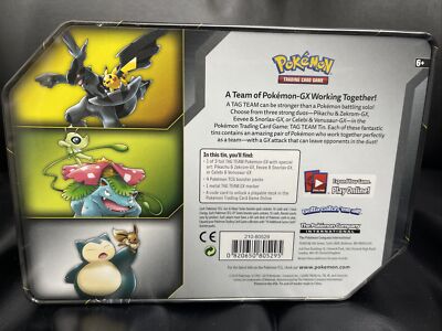 Tag Team Tin Pikachu & Zekrom GX Factory Sealed Pokemon Tin. | eBay
