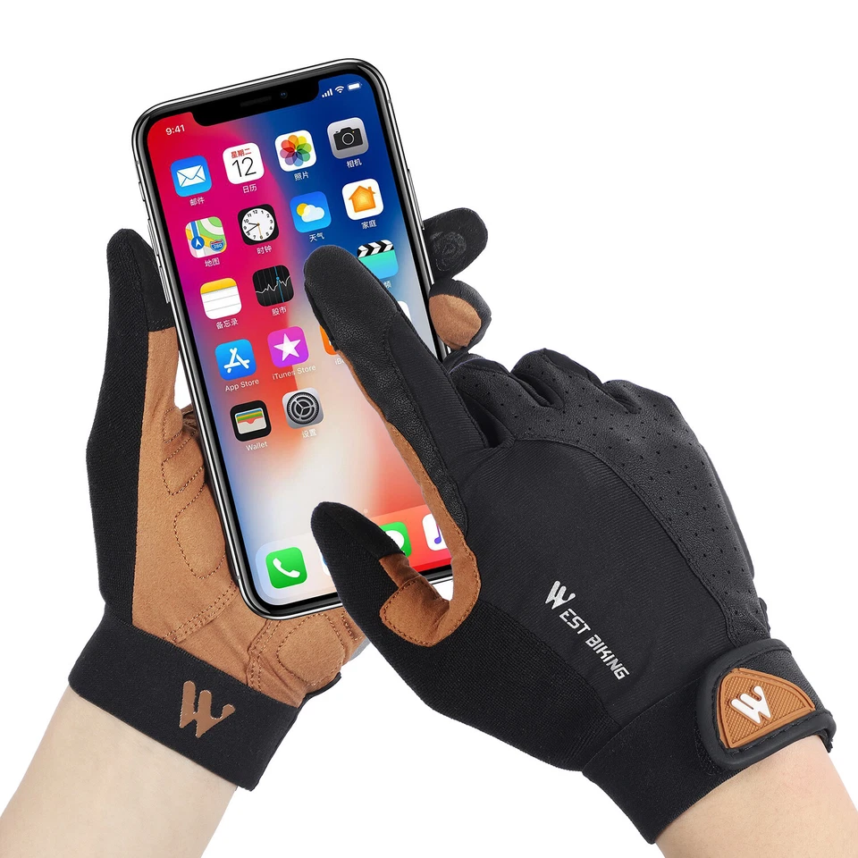 Cycling Gloves Touch Screen Non-slip Bike Bicycle MTB Sports Full Finger Gloves - Image 4 of 4