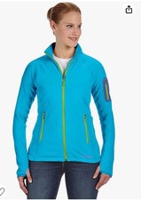 Marmot Blue Full Zip Jacket Fleece Lined Womens Small P0436