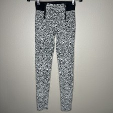 Abercrombie  Fitch Black  White Mid-Rise Pull On Skinny Stretch Leggings XS