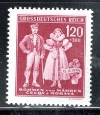 GERMANY BOHEMIA & MORAVIA STAMP WWII CECHY & MORAVIA STAMP MNH LOT 1339U