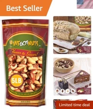Raw Brazil Nuts - 5 Pounds, Natural, Unsalted, Shelled, No Preservatives, Kos...
