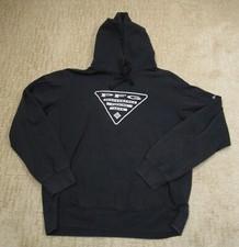 Columbia PFG Hoodie Men Large Black Sweatshirt Fishing Kangaroo Pocket Pullover