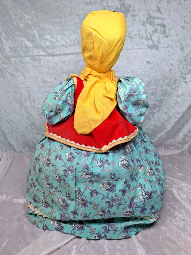 Babushka Russian Woman Tea Cozy Warmer 19" W/ Tag Vintage - Picture 6 of 14